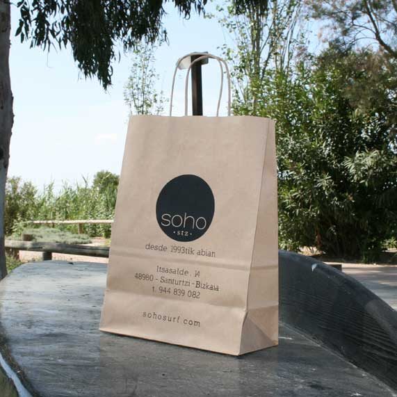 Bolsa de Asa Rizada de Papel - Bolsas Ecológicas para Comercios y Tiendas