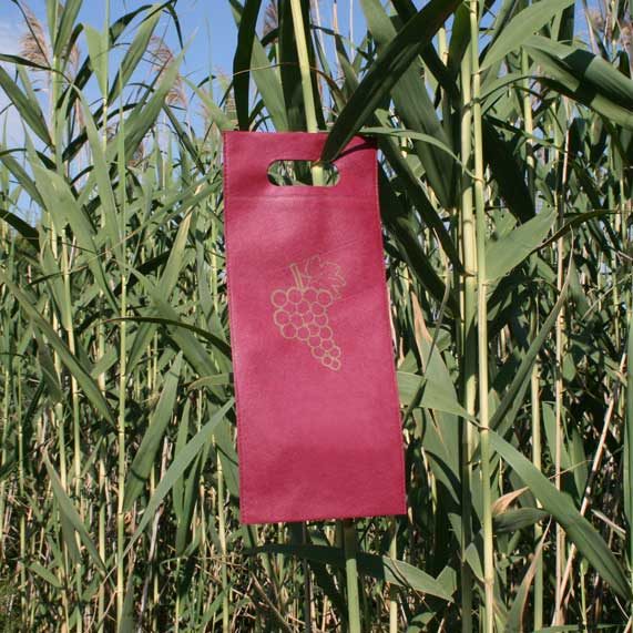 bolsa de tela + para vino granate