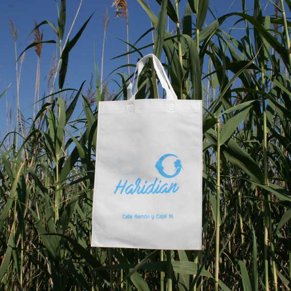 bolsa de tela tst + paula pequeña blanca