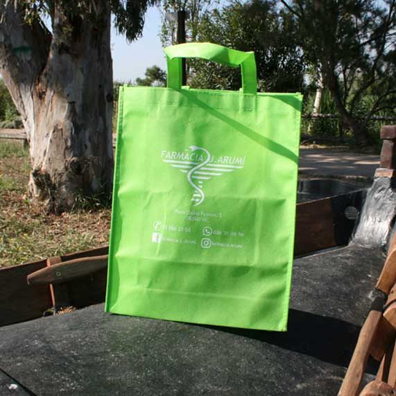 bolsa de tela + tst verde pistacho