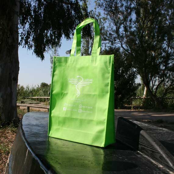 bolsa de tela + tst verde pistacho